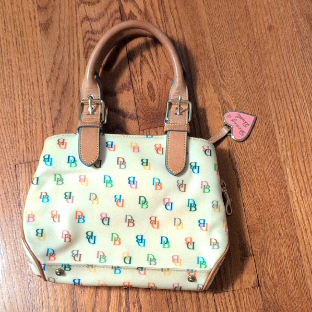 Dooney & Bourke -  White Handbag It Girl Collection With Rainbow & Heart Zipper